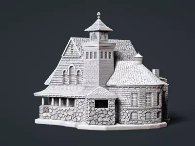 Mont Vernon Congregational Church 1896 3D print model