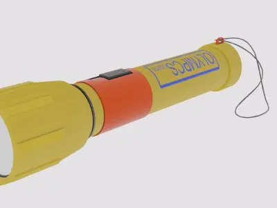 Troch flashlight with orange cord Free 3D model