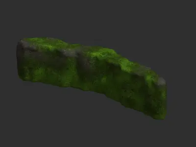 Cave Wall 3 - Moss 2 Low-poly 3D model