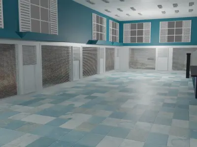 Hospital Interior Low-poly 3D model