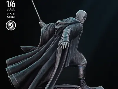 STAR WARS Mace Windu Sculpture Tested for 3D Printing  3D print model