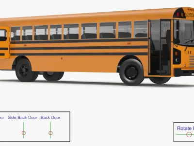  School Buses Rigged Collection 