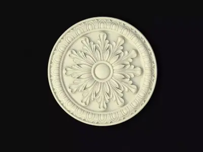 rosette decorative medallion 3D model 6