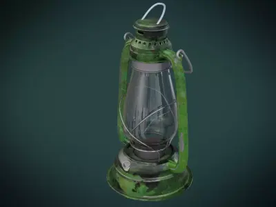 Old Lantern  Low-poly 3D model