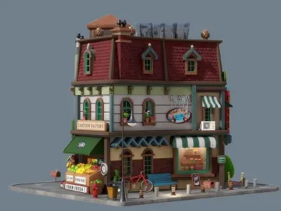 Cartoon House 15 3D model