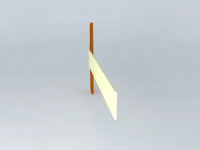 Ruler orange and door handle Free 3D model