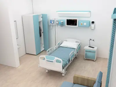 Hospital Room 5 - 4K 3D model