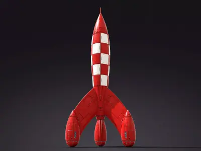 The red rocket from The Adventures of Tintin  3D print model