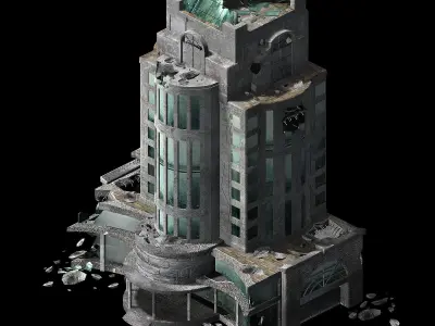 The future world - street waste 04 3D model