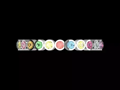 Stl 3dm Ring a Sparkling Rainbow on Your Fingers rr0055 3D print model