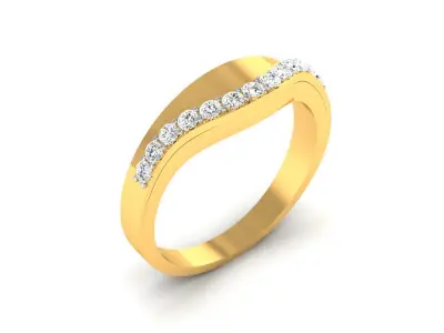 Solitaire Engagement Wedding Diamond Ring 3D print model 5