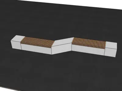 3D model of benches 3D model