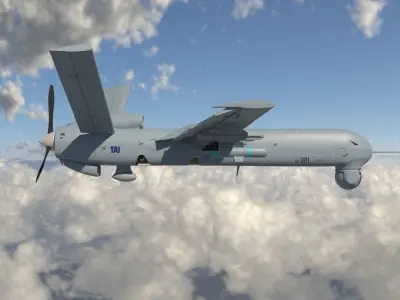 IHA - UAV ANKA-B-  TAI TUSAS 3D model