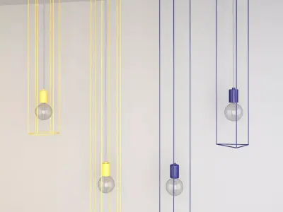 Fild Lines Design Ceiling Lamps 3D model