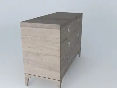 Zinc Door Redford House Bennett 3 Drawer Dresser Free 3D model