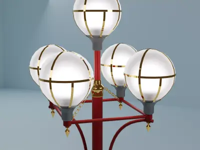 Street light Low-poly 3D model