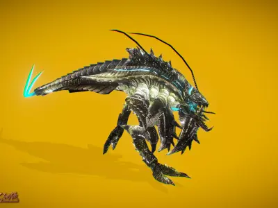 Aliens Mantis Low-poly 3D model