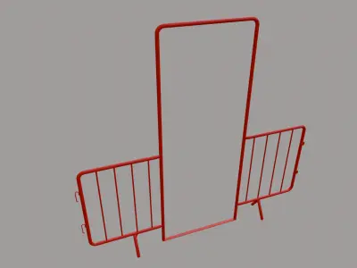 Walkthrough Crowd Barrier Low-poly 3D model