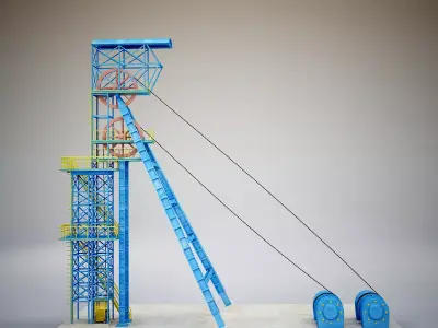 Mine Headframe 3D model