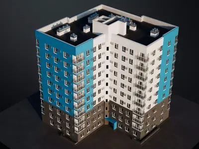 Building animation 3D model