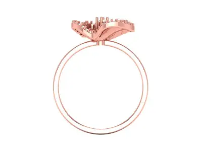 Solitaire Wedding Engagement Women Light Weight Rings 3D print model 8