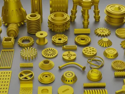 Sci-fi Hard Surface Kitbash 3D model