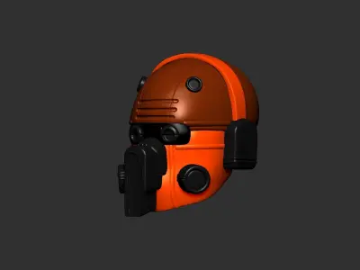 helmet high poly sculpt 3d printable  3D model 116