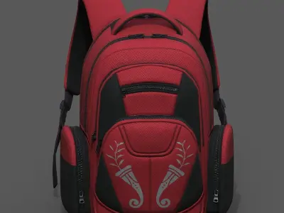 Backpack baggage bag luggage human scifi fantasy  Low-poly 3D model