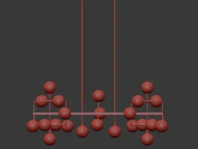 Viaggio chandelier with balls hanging from it 3D model buy