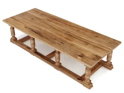 Castle Style Dining Table 3D model