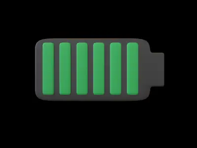Battery Symbol v3 008 Low-poly 3D model