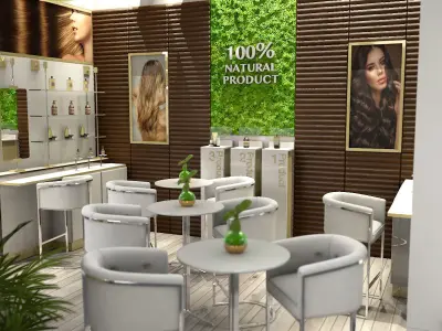 cosmetic trade exhibition stand 3D model