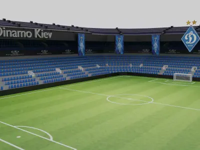 Dinamo Kiev Football Stadium Low-poly 3D model