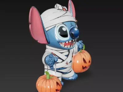 Stitch - Collectable figure 18 Halloween 01 3D print model