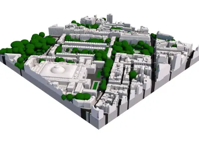 London city tile Level 2 block TQ3081 North West 3D model