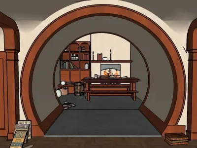 Hobbit House - The Lord of Rings 3D model