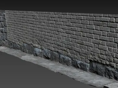 exterior wall highpoly 3D model