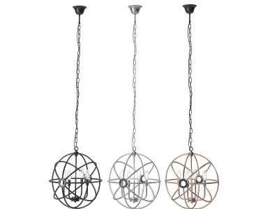 Ironclad Industrial-Style 4 Light 3D model