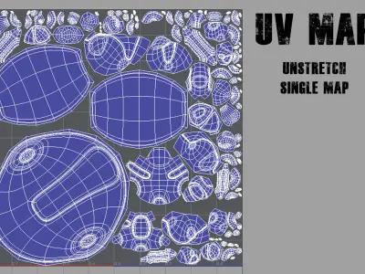 Full Body Rigged Robot Model Low-poly 3D model