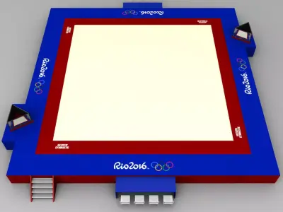 Artistic Gymnastic floor low poly Low-poly 3D model