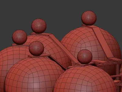 Beautiful Pair Of Chandeliers Attributed to Seguso 3D model