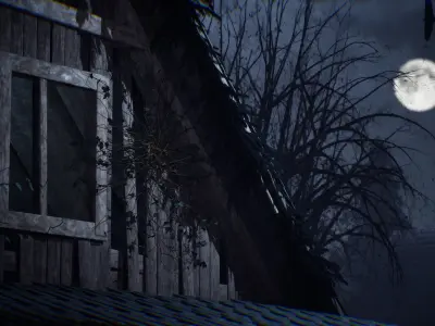 Haunted Farm 51 Assets Low-poly 3D model