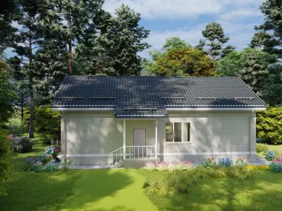 Cottage on the forest 3D model