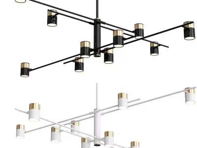Casa 2 modern pendant light - gold 3D model