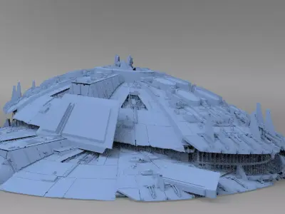 Jupiter Ruin launcher base ground structure 5 3D model