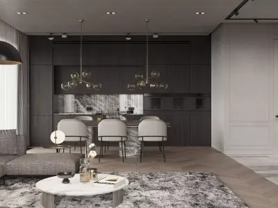 apartment interior scenes        3D model 4
