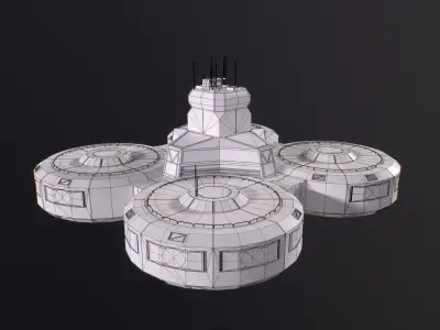 Planetary Storage Module Low-poly 3D model