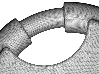 Steel Round Padlock 3D print model