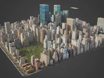 City R4 MAYA Low-poly 3D model