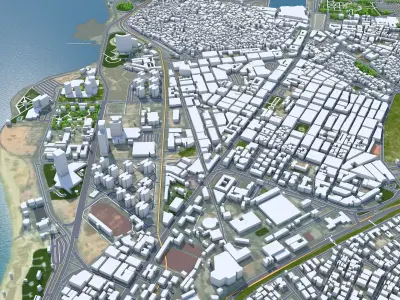 Tripoli Libya 60km Low-poly 3D model